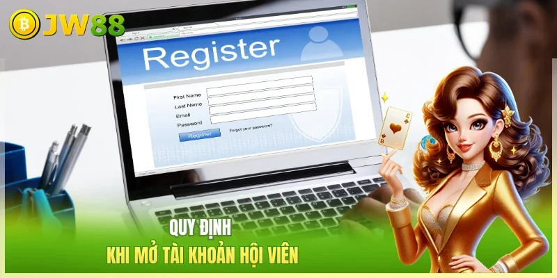 JW88 Đăng Ký JW88 Quy định khi mở tài khoản hội viên